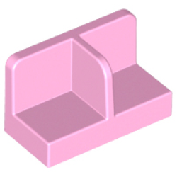 Panel 1 x 2 x 1 with Rounded Corners and Center Divider - Bright Pink Panel 1 x 2 x 1 with Rounded Corners and Center Divider - Bright Pink