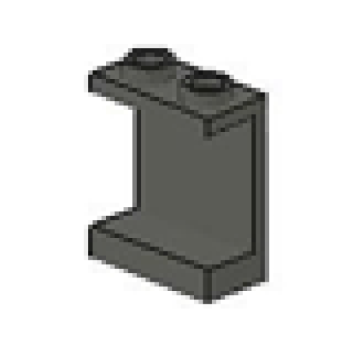 Деталь LEGO 4864 Panel 1 x 2 x 2 (Undetermined Type) - Dark Gray