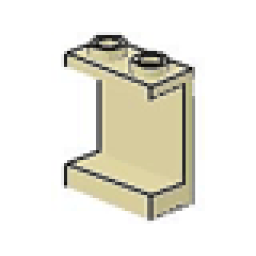 Деталь LEGO 4864 Panel 1 x 2 x 2 (Undetermined Type) - Tan