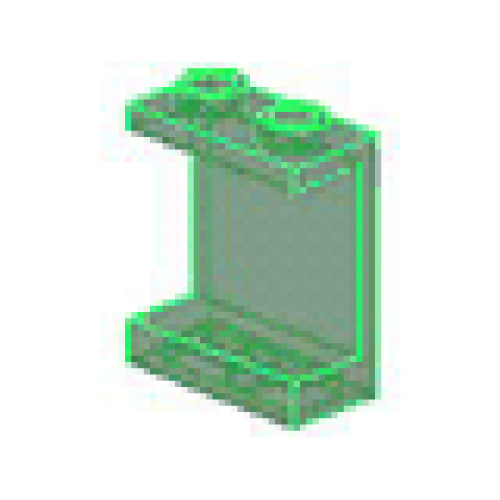 Деталь LEGO 4864 Panel 1 x 2 x 2 (Undetermined Type) - Trans-Green