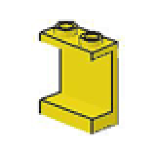 Деталь LEGO 4864 Panel 1 x 2 x 2 (Undetermined Type) - Yellow