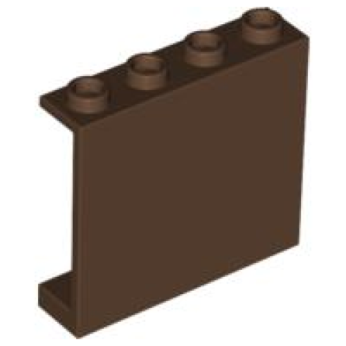Деталь LEGO 4215b Panel 1 x 4 x 3 - Hollow Studs - Brown