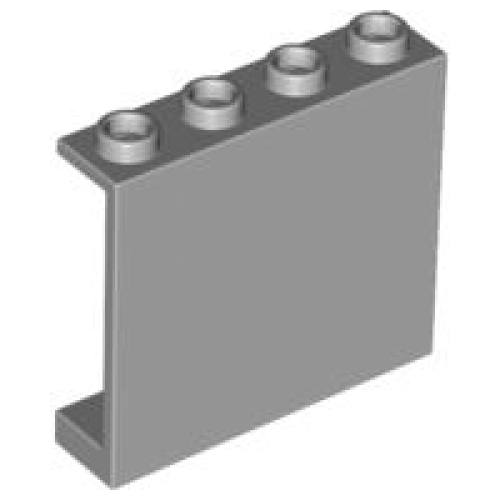 Деталь LEGO 4215b Panel 1 x 4 x 3 - Hollow Studs - Light Bluish Gray