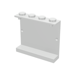 Panel 1 x 4 x 3 - Solid Studs - White