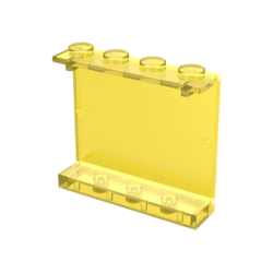 Panel 1 x 4 x 3 - Solid Studs - Trans-Yellow
