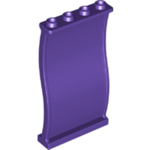 Деталь LEGO 34732 Panel 1 x 4 x 6 Wavy - Dark Purple