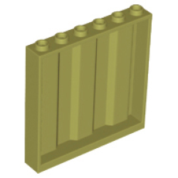 Panel 1 x 6 x 5 with Corrugated Profile - Olive Green