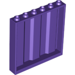 Panel 1 x 6 x 5 with Corrugated Profile - Dark Purple
