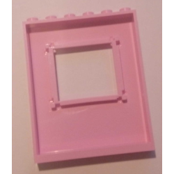 Panel 1 x 6 x 6 with Window - Bright Pink