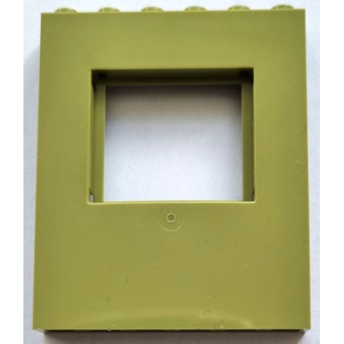 Деталь LEGO 15627 Panel 1 x 6 x 6 with Window - Olive Green