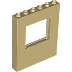 Panel 1 x 6 x 6 with Window - Tan
