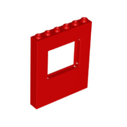 Panel 1 x 6 x 6 with Window - Red