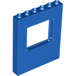 Panel 1 x 6 x 6 with Window - Blue