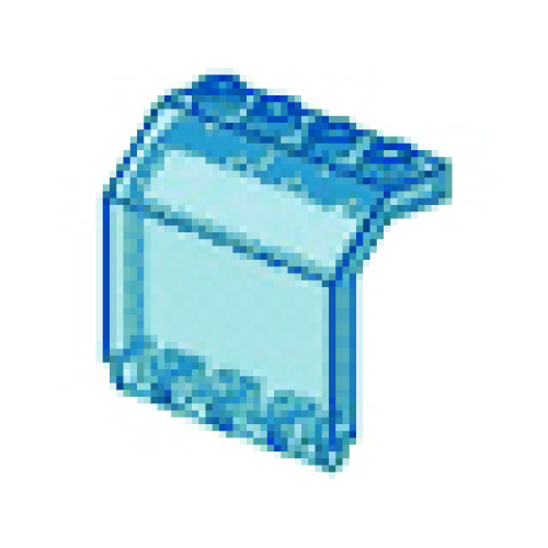 Деталь LEGO 2582 Panel 2 x 4 x 3 1/3 with Hinge - Trans-Light Blue