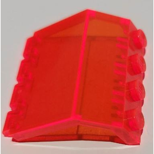 Деталь LEGO 2582 Panel 2 x 4 x 3 1/3 with Hinge - Trans-Neon Orange