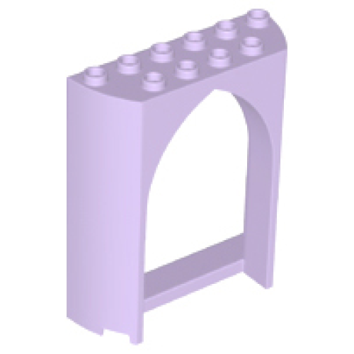 Деталь LEGO 35565 Panel 2 x 6 x 6 with Pointed Arch - Lavender