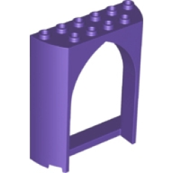 Panel 2 x 6 x 6 with Pointed Arch - Dark Purple
