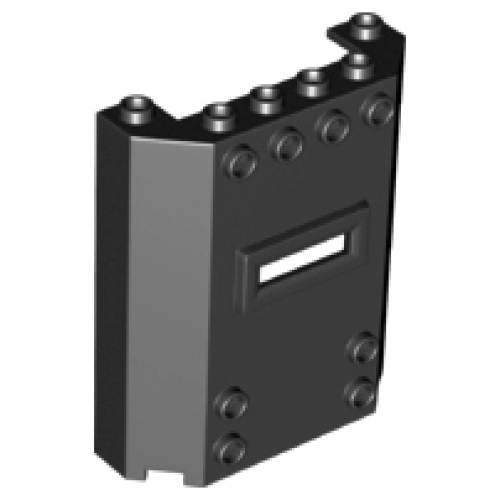 Деталь LEGO 22387 Panel 2 x 6 x 6 with Window Slot - Black