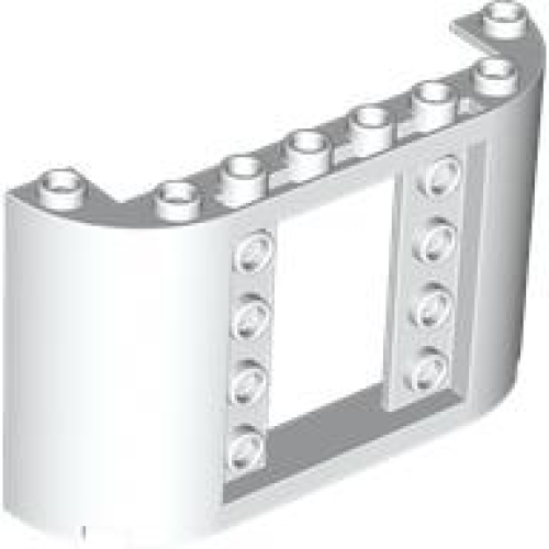 Деталь LEGO 7323 Panel 2 x 8 x 4 with 2 x 3 1/3 Cutout with 4 Studs on Each Side - White