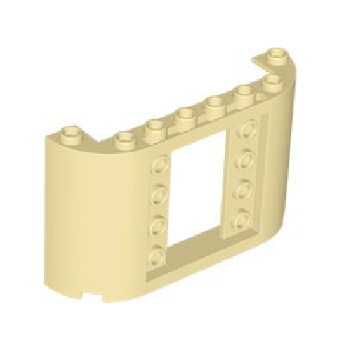 Деталь LEGO 7323 Panel 2 x 8 x 4 with 2 x 3 1/3 Cutout with 4 Studs on Each Side - Tan