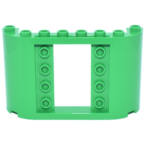 Деталь LEGO 7323 Panel 2 x 8 x 4 with 2 x 3 1/3 Cutout with 4 Studs on Each Side - Bright Green