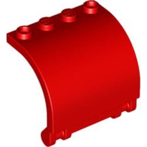 Деталь LEGO 18910 Panel 3 x 4 x 3 Curved with Double Clip Hinge - Red