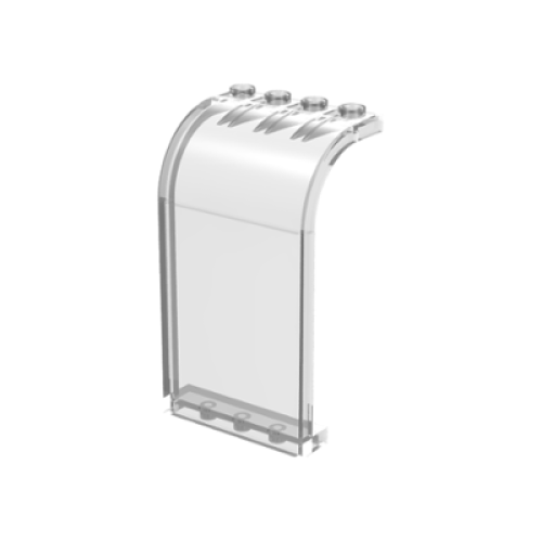 Деталь LEGO 2571 Panel 3 x 4 x 6 Curved Top - Trans-Clear