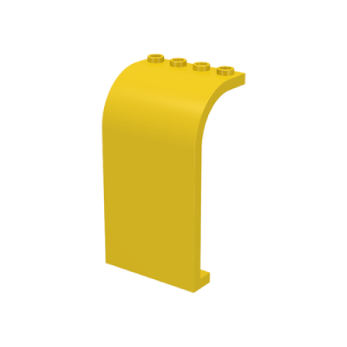 Деталь LEGO 2571 Panel 3 x 4 x 6 Curved Top - Yellow