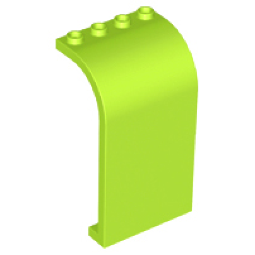 Деталь LEGO 2571 Panel 3 x 4 x 6 Curved Top - Lime