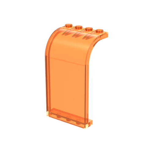 Деталь LEGO 2571 Panel 3 x 4 x 6 Curved Top - Trans-Orange
