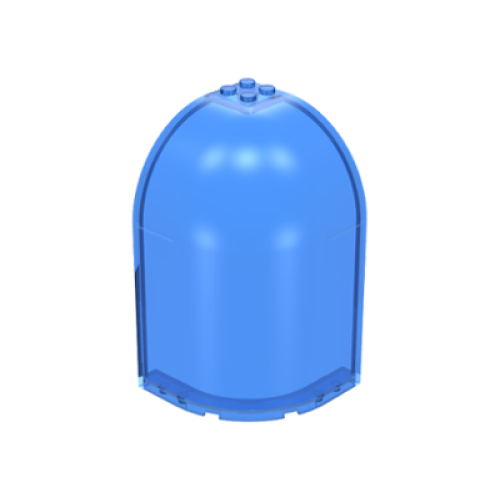 Деталь LEGO 6002 Panel 6 x 6 x 9 Corner Convex with Curved Top - Trans-Dark Blue