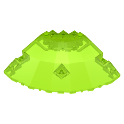 Panel 10 x 10 x 2 1/3 Quarter Saucer Top - Trans-Neon Green