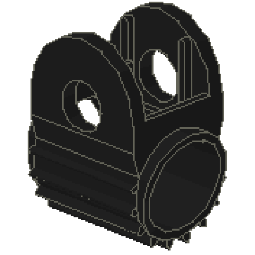 Деталь LEGO 2791 Technic, Steering Gear Holder - Black