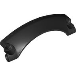 Technic, Panel Car Mudguard Arched #42 9 x 2 x 3 Rounded Top - Black
