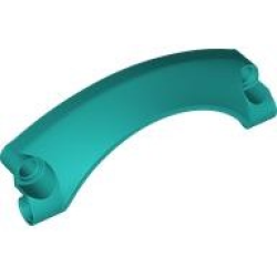 Technic, Panel Car Mudguard Arched #42 9 x 2 x 3 Rounded Top - Dark Turquoise