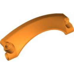 Technic, Panel Car Mudguard Arched #42 9 x 2 x 3 Rounded Top - Orange