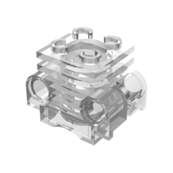 Technic Engine Cylinder with Partial Hollow Studs on Top (Undetermined Type) - Trans-Clear Technic Engine Cylinder with Partial Hollow Studs on Top (Undetermined Type) - Trans-Clear