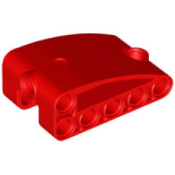 Technic, Panel Curved 2 x 5 x 3 Double Modified L-Shape Quarter Ellipse Thick - Red Technic, Panel Curved 2 x 5 x 3 Double Modified L-Shape Quarter Ellipse Thick - Red