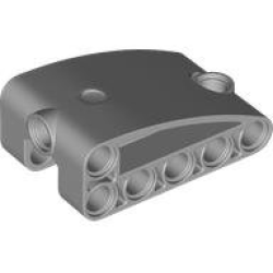 Technic, Panel Curved 2 x 5 x 3 Double Modified L-Shape Quarter Ellipse Thick - Light Bluish Gray Technic, Panel Curved 2 x 5 x 3 Double Modified L-Shape Quarter Ellipse Thick - Light Bluish Gray