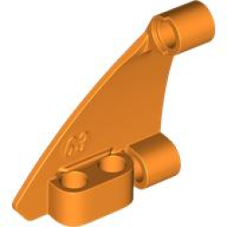 Technic, Panel Curved #63 5 x 4 Tapered Left - Orange Technic, Panel Curved #63 5 x 4 Tapered Left - Orange