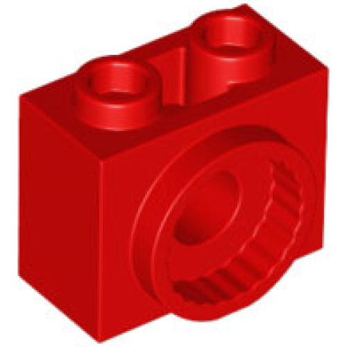 Деталь LEGO 80431 Technic, Brick Modified 1 x 2 x 1 1/3 with Rotation Joint Socket - Red