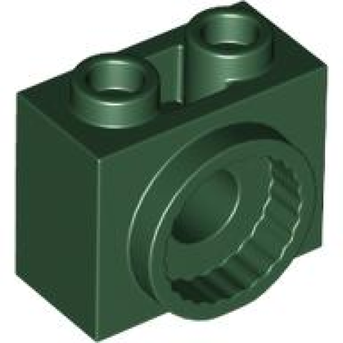 Деталь LEGO 80431 Technic, Brick Modified 1 x 2 x 1 1/3 with Rotation Joint Socket - Dark Green