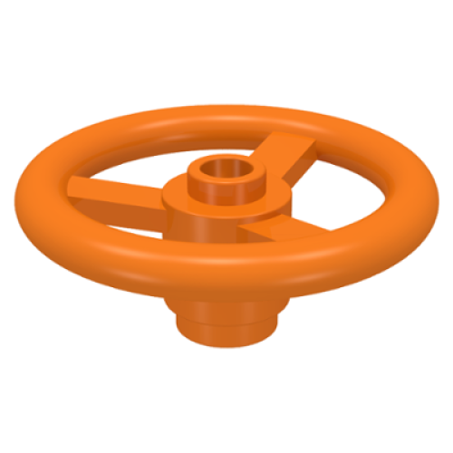 Деталь LEGO 2819 Technic, Steering Wheel Small, 3 Studs Diameter - Orange