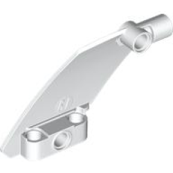 Technic, Panel Curved #61 5 x 7 Tapered Left - White Technic, Panel Curved #61 5 x 7 Tapered Left - White