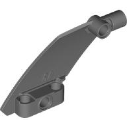 Technic, Panel Curved #61 5 x 7 Tapered Left - Dark Bluish Gray Technic, Panel Curved #61 5 x 7 Tapered Left - Dark Bluish Gray