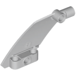 Technic, Panel Curved #61 5 x 7 Tapered Left - Light Bluish Gray Technic, Panel Curved #61 5 x 7 Tapered Left - Light Bluish Gray