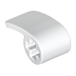 Technic, Panel Curved 2 x 1 x 1 - White Technic, Panel Curved 2 x 1 x 1 - White