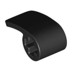 Technic, Panel Curved 2 x 1 x 1 - Black Technic, Panel Curved 2 x 1 x 1 - Black