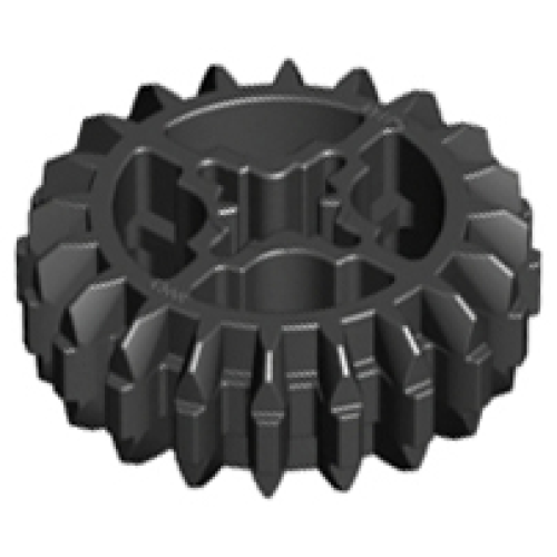 Деталь LEGO 32269 Technic, Gear 20 Tooth Double Bevel - Black