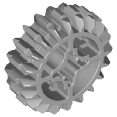 Деталь LEGO 32269 Technic, Gear 20 Tooth Double Bevel - Light Bluish Gray